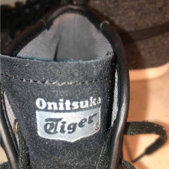 VINTAGE Onitsuka hi top canvas casual mens shoes size 8.5 Euro 42 gray black EUC - Picture 4 of 6